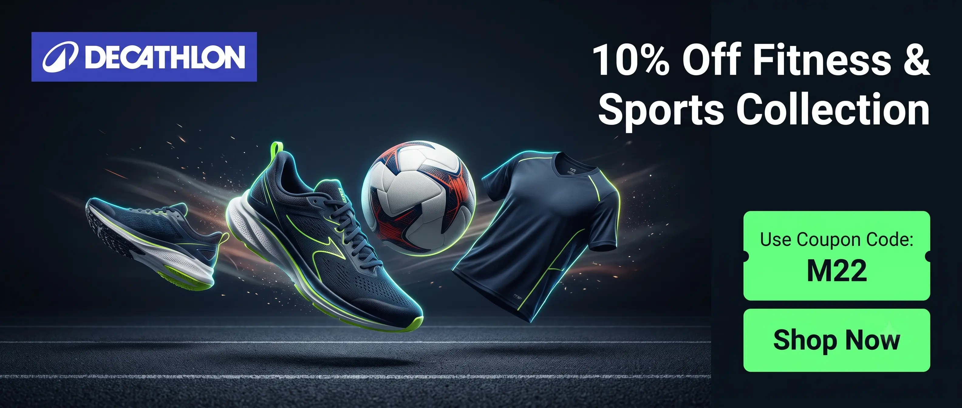 Decathlon Coupon Code & Sports Equipment Promo Code Offers Banner