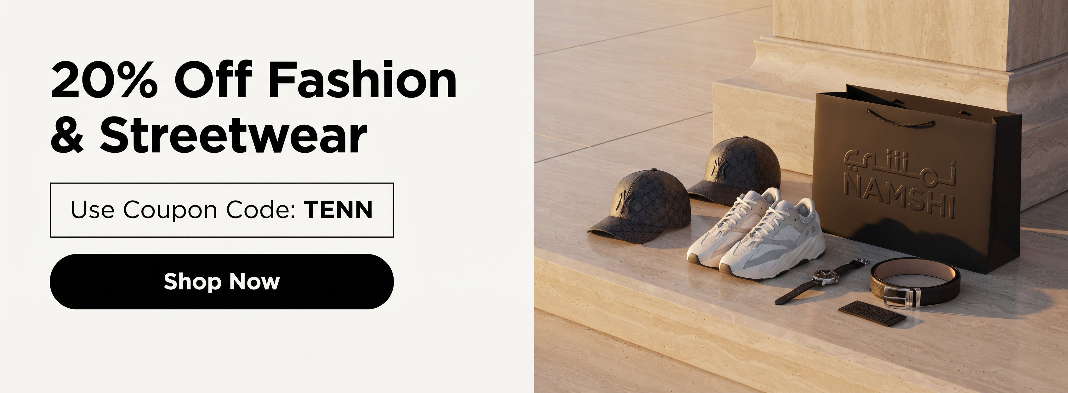 Namshi Coupon Code & Fashion Shoes Discount Promo Code Offers Banner