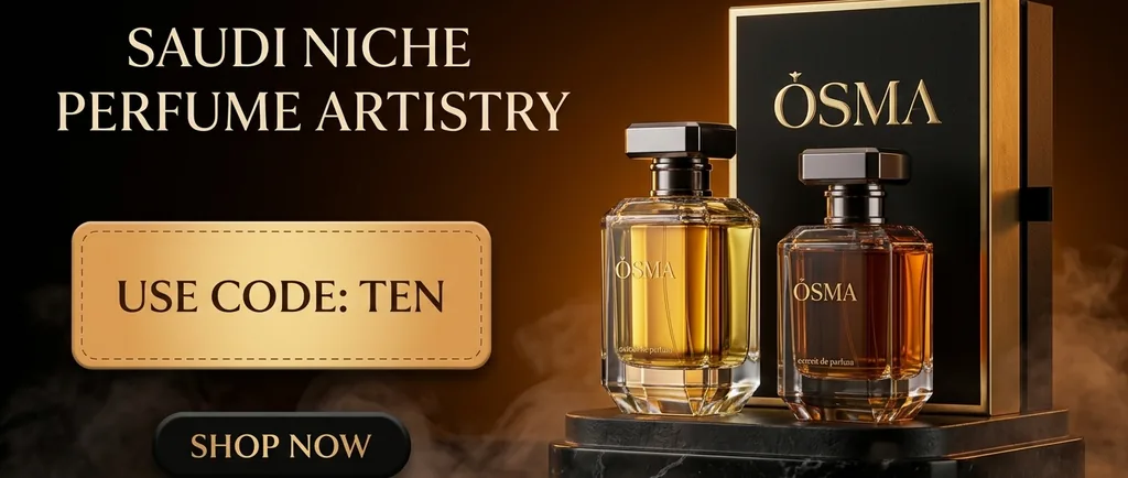 Osma Perfumes coupon code (TEN) for exclusive savings on luxury niche fragrances, hair mists, and home scents in 2026.