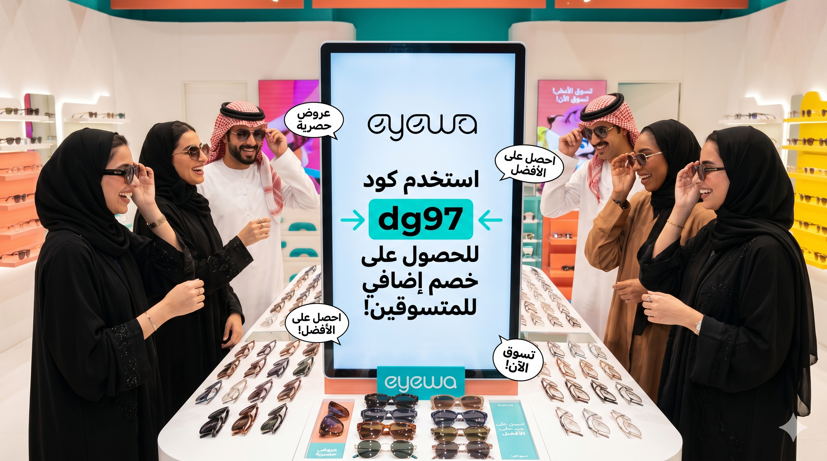 Eyewa coupon codes for Kuwaiti eyewear shoppers with code dg97