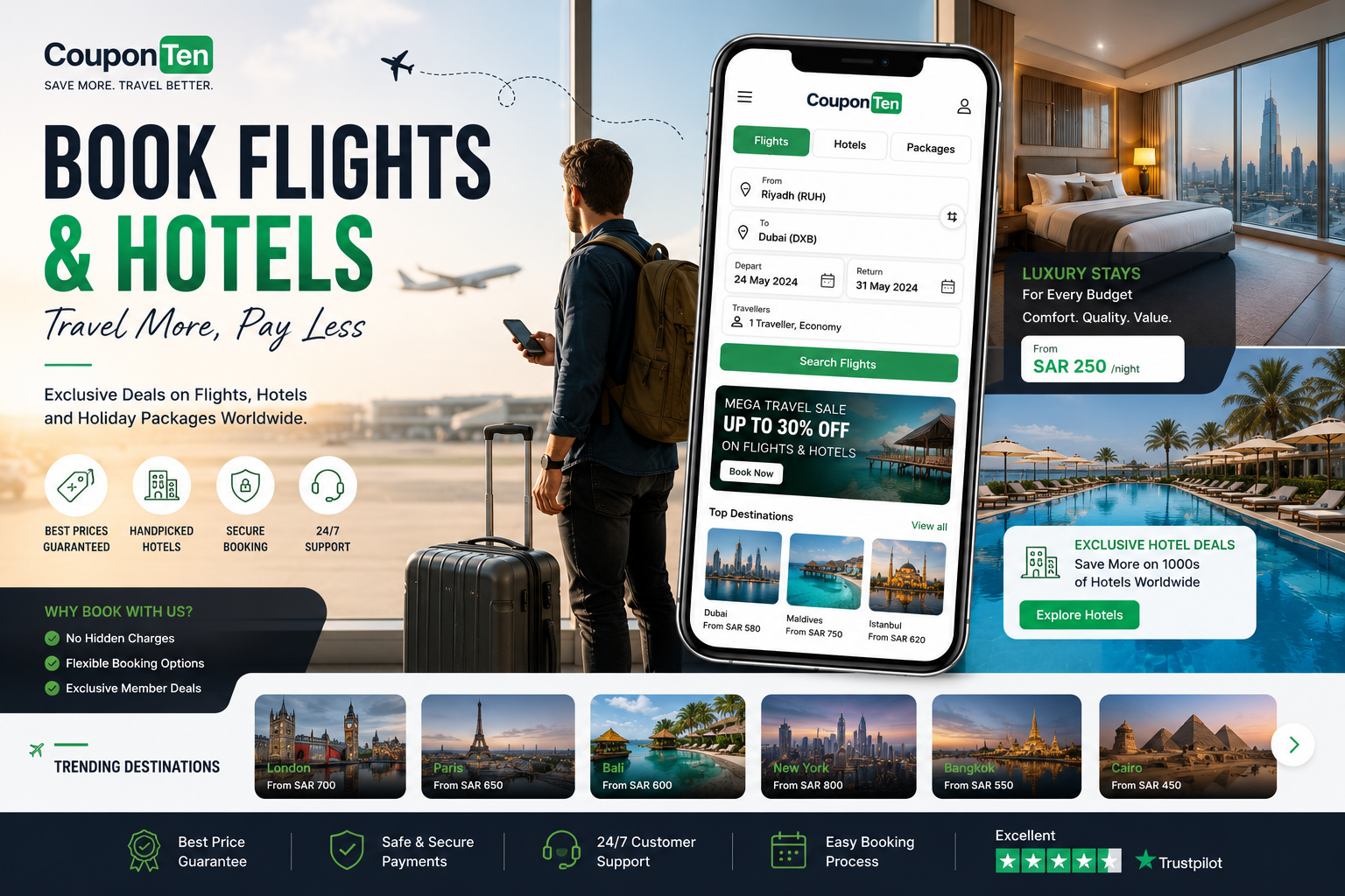 Best Travel & Booking Deals in Qatar 2026: Promo Codes for eSIM Data Plans, Flights & Hotels - CouponTen SEO guide
