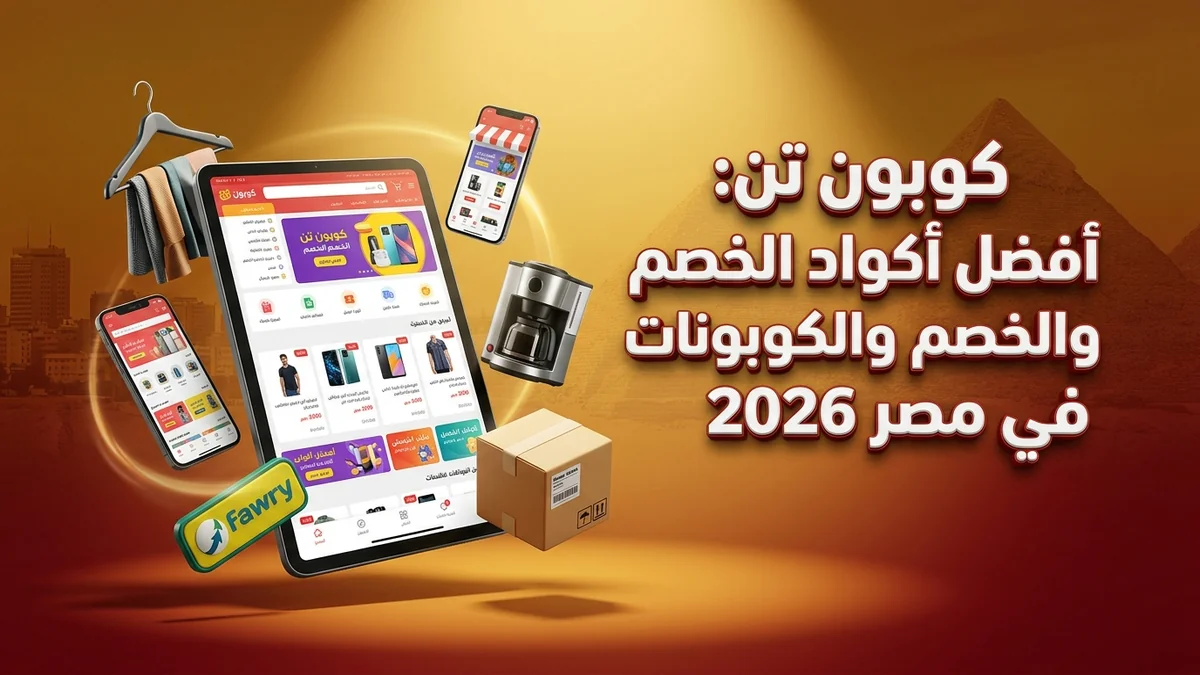 بانر تخفيضات وكوبونات مصر باللغة العربية 2026